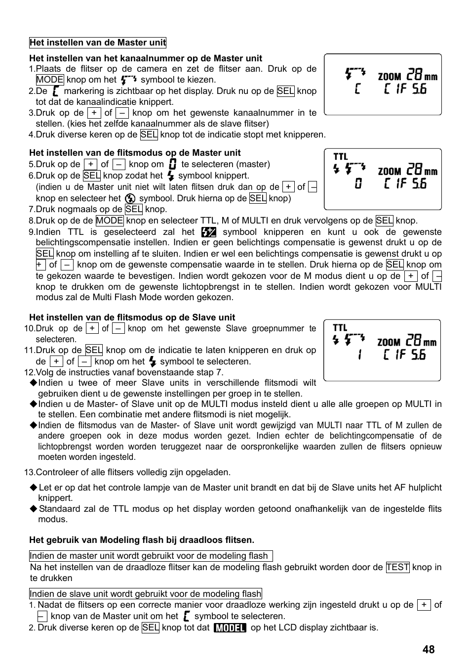 SIGMA ELECTRONIC FLASH EF-610 DG SUPER NA-iTTL (ニコン用) User Manual | Page 49 / 150