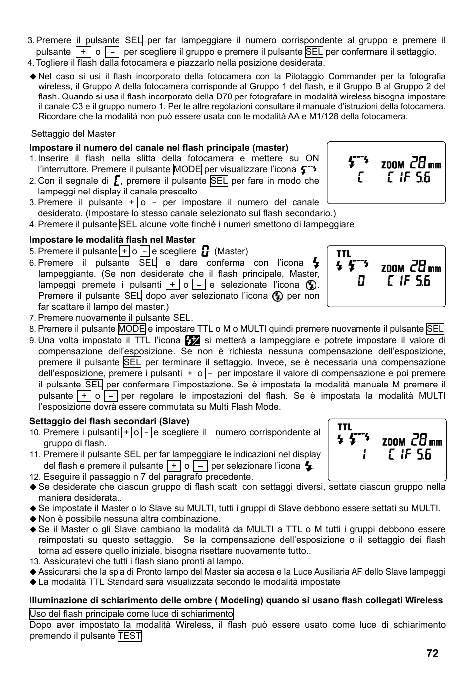 SIGMA ELECTRONIC FLASH EF-610 DG SUPER NA-iTTL (ニコン用) User Manual | Page 73 / 150