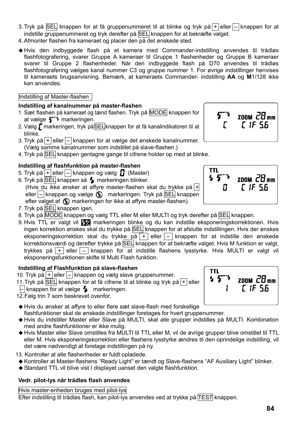 SIGMA ELECTRONIC FLASH EF-610 DG SUPER NA-iTTL (ニコン用) User Manual | Page 85 / 150
