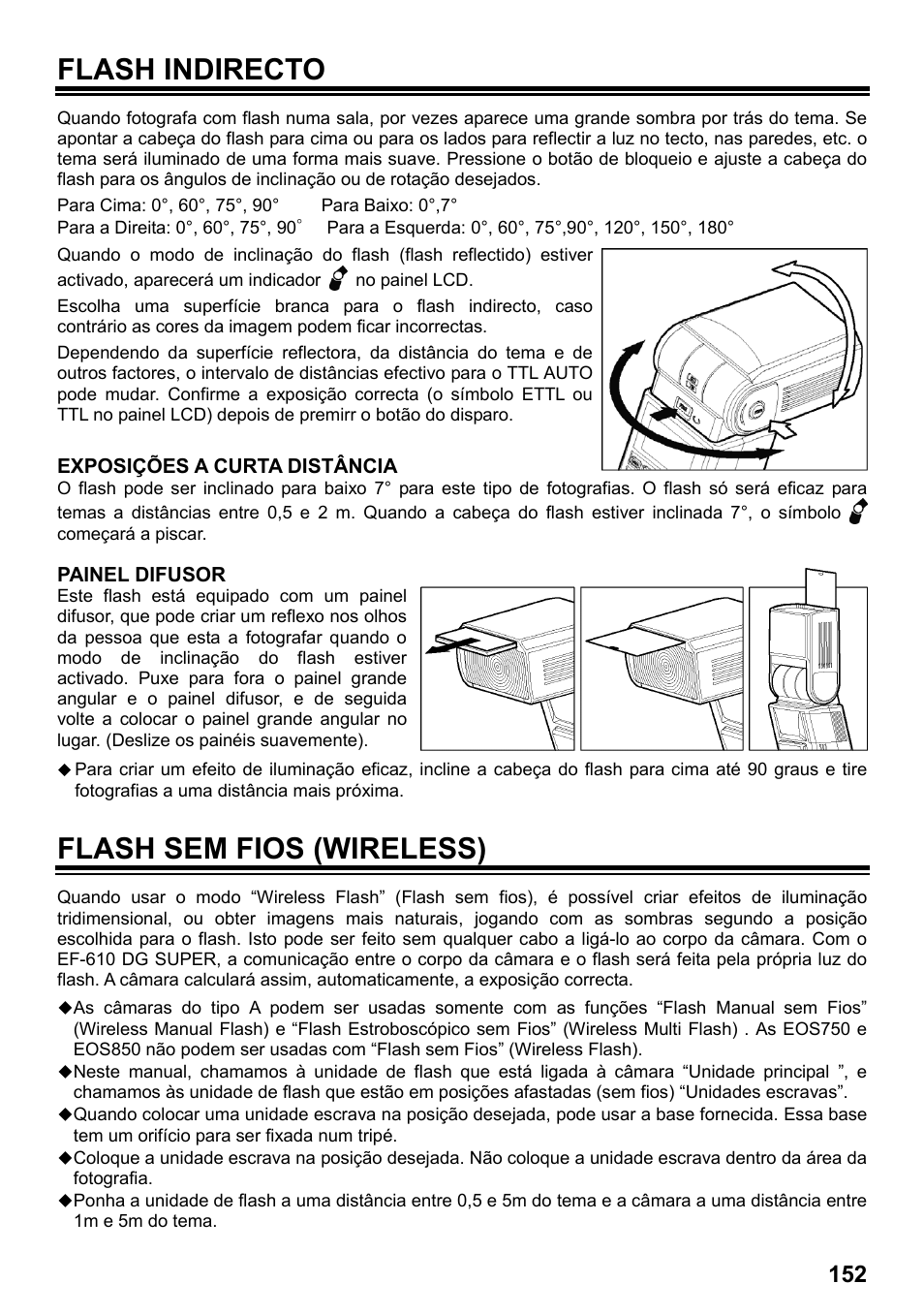 Flash indirecto, Flash sem fios (wireless) | SIGMA ELECTRONIC FLASH EF-610 DG SUPER EO-ETTL II (キヤノン用) User Manual | Page 153 / 160