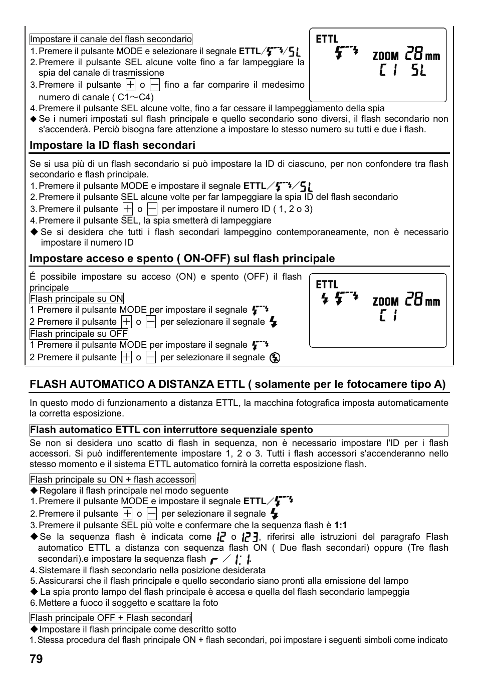 Impostare la id flash secondari | SIGMA ELECTRONIC FLASH EF-610 DG SUPER EO-ETTL II (キヤノン用) User Manual | Page 80 / 160