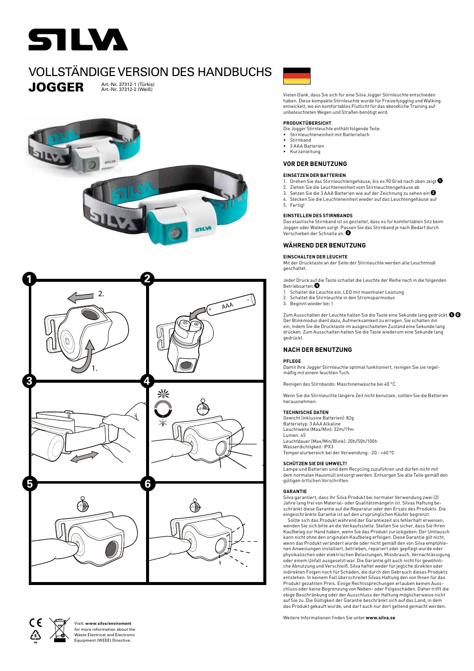 Vollständige version des handbuchs jogger | SILVA Jogger User Manual | Page 3 / 12