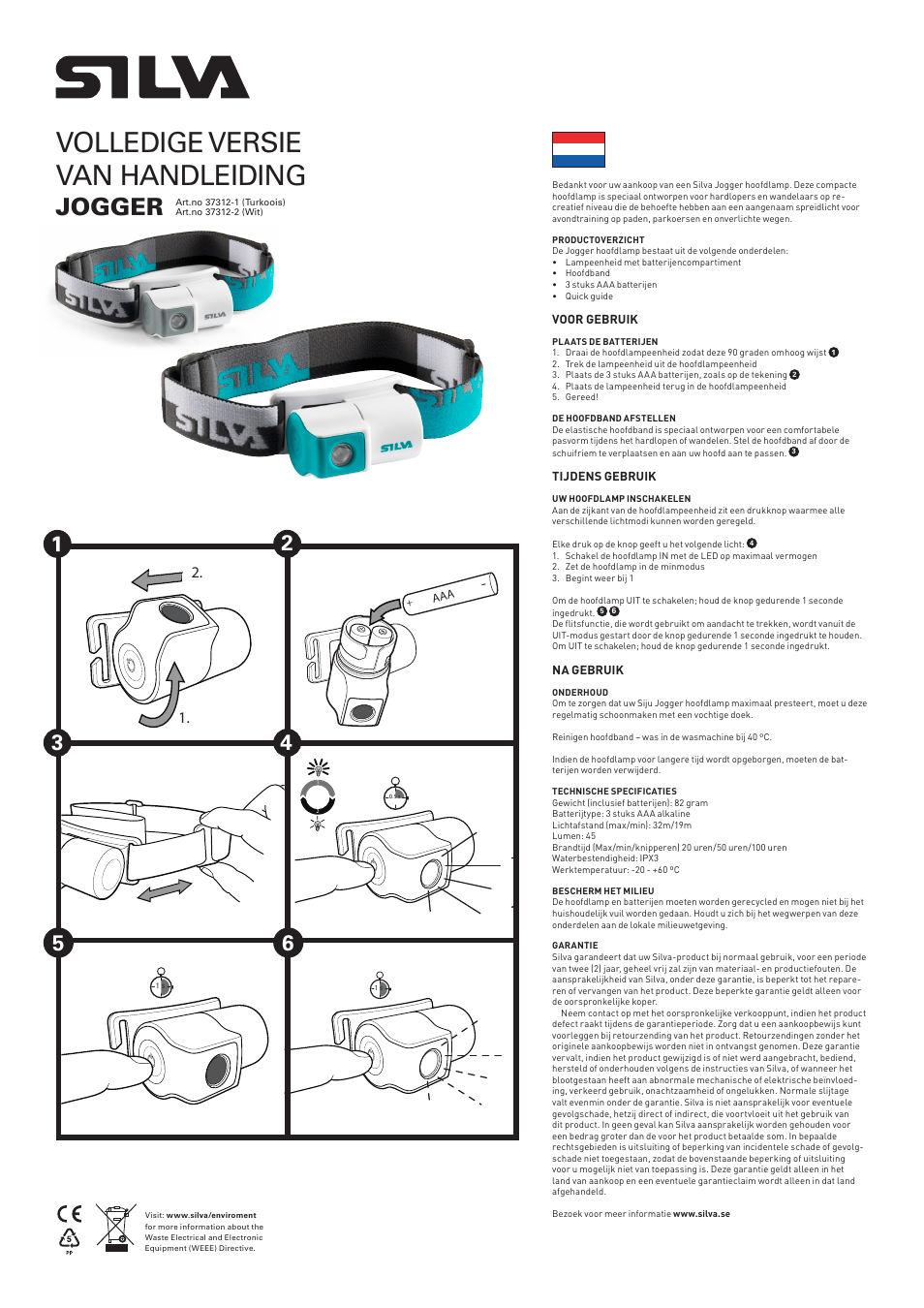 Volledige versie van handleiding, Jogger | SILVA Jogger User Manual | Page 4 / 12