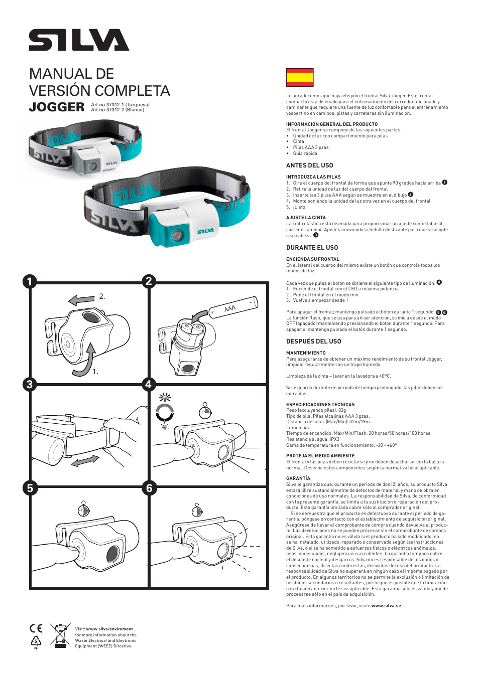 Manual de versión completa, Jogger | SILVA Jogger User Manual | Page 9 / 12