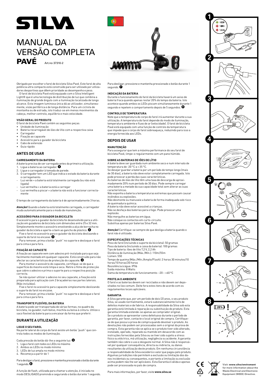 Manual da versão completa, Pavé | SILVA Pave User Manual | Page 10 / 13