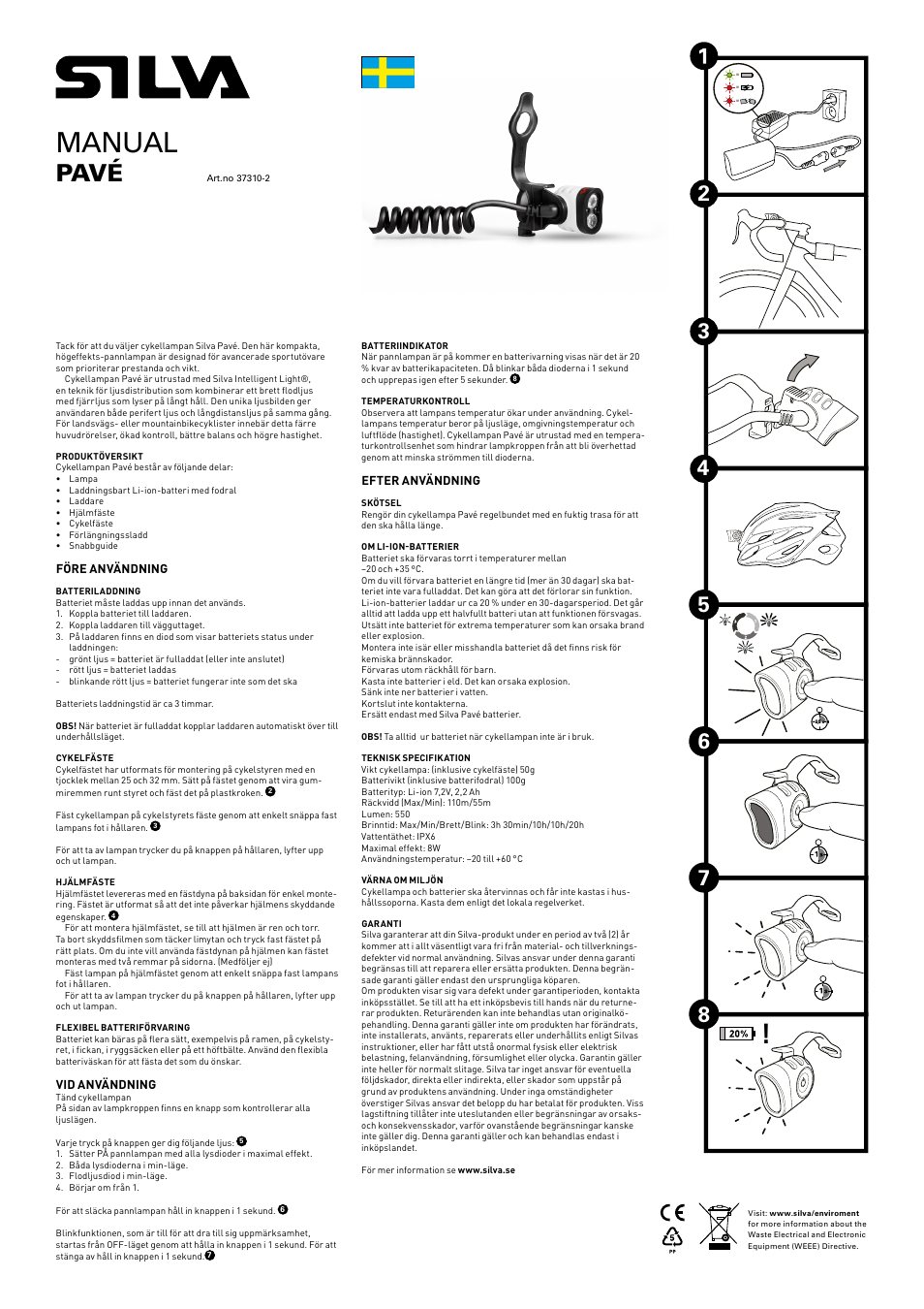 Manual, Pavé | SILVA Pave User Manual | Page 3 / 13