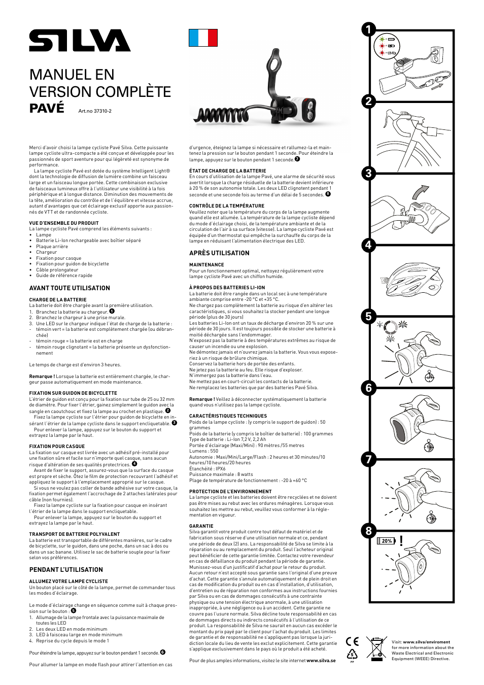 Manuel en version complète, Pavé | SILVA Pave User Manual | Page 6 / 13