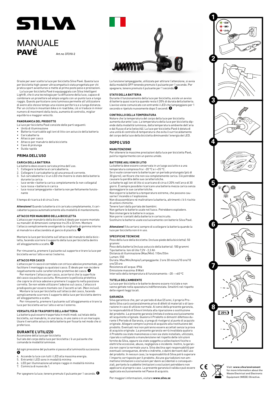 Manuale, Pavé | SILVA Pave User Manual | Page 7 / 13