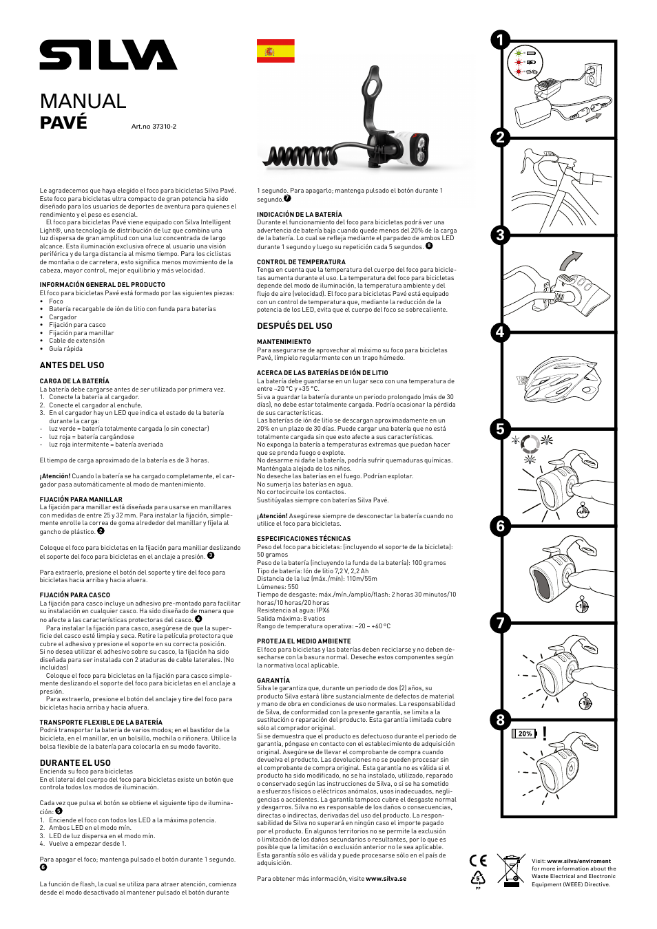 Manual, Pavé | SILVA Pave User Manual | Page 9 / 13