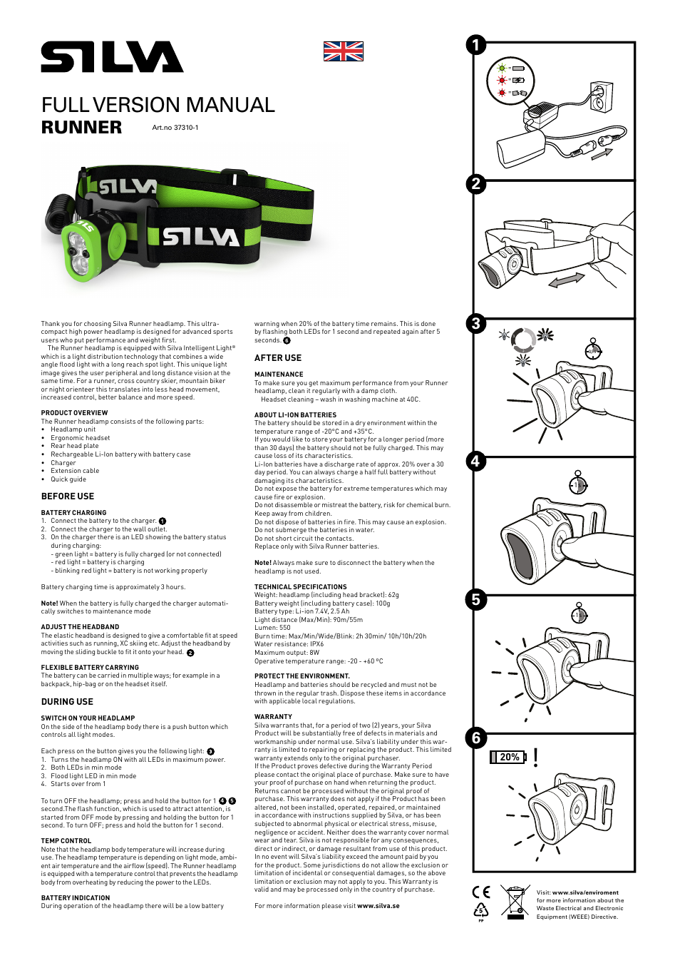 SILVA Runner User Manual | 12 pages