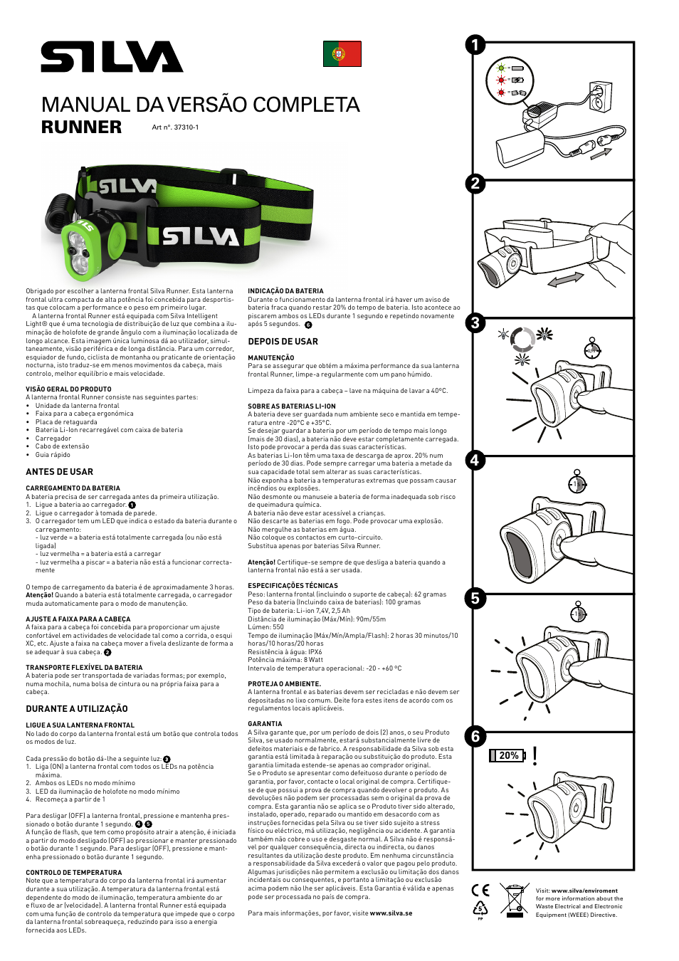 Manual da versão completa, Runner | SILVA Runner User Manual | Page 5 / 12