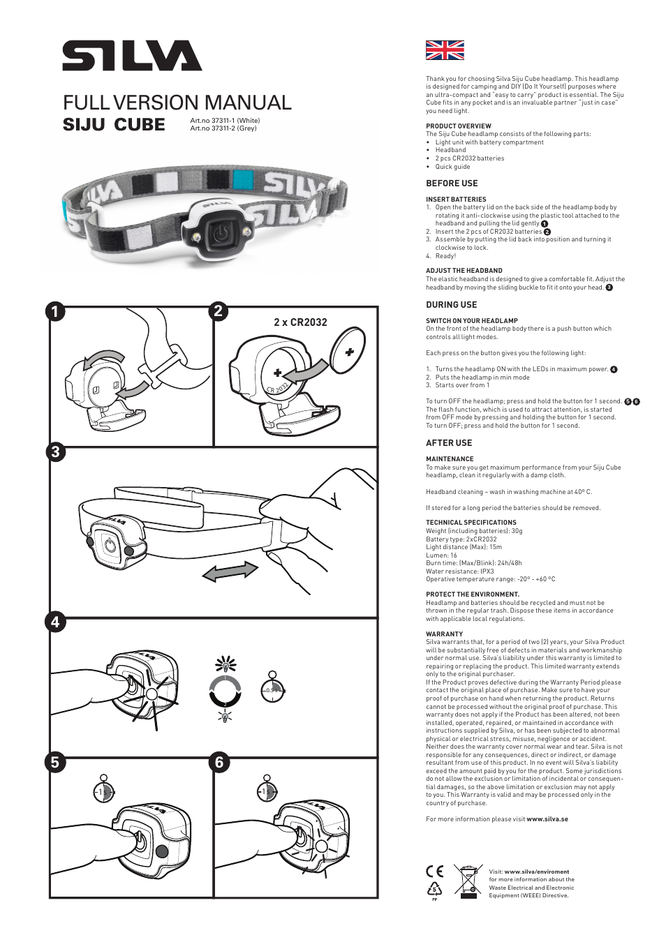 SILVA Siju Cube User Manual | 12 pages
