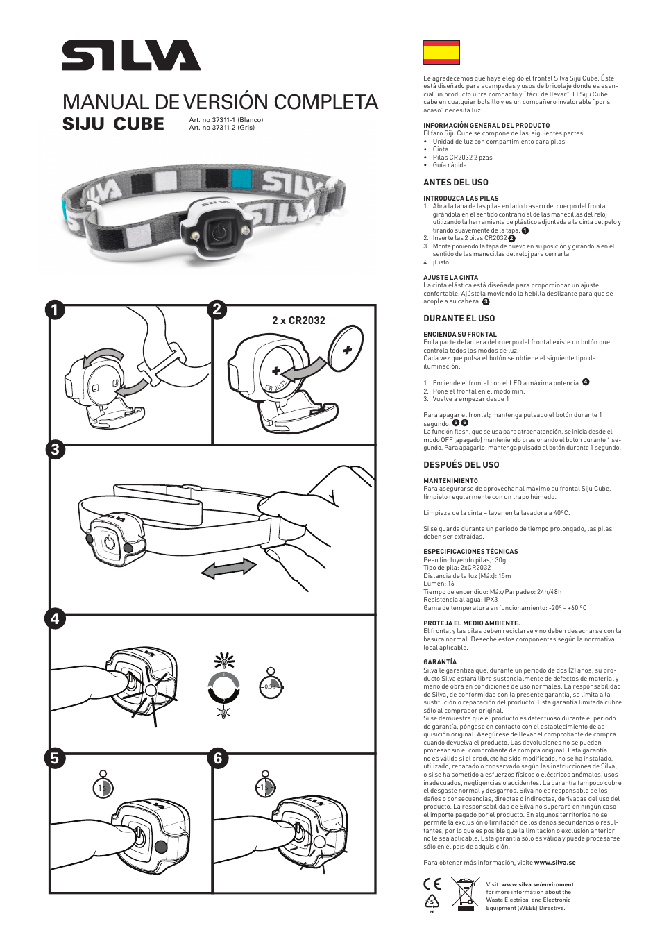 Manual de versión completa, Siju, Cube | SILVA Siju Cube User Manual | Page 3 / 12