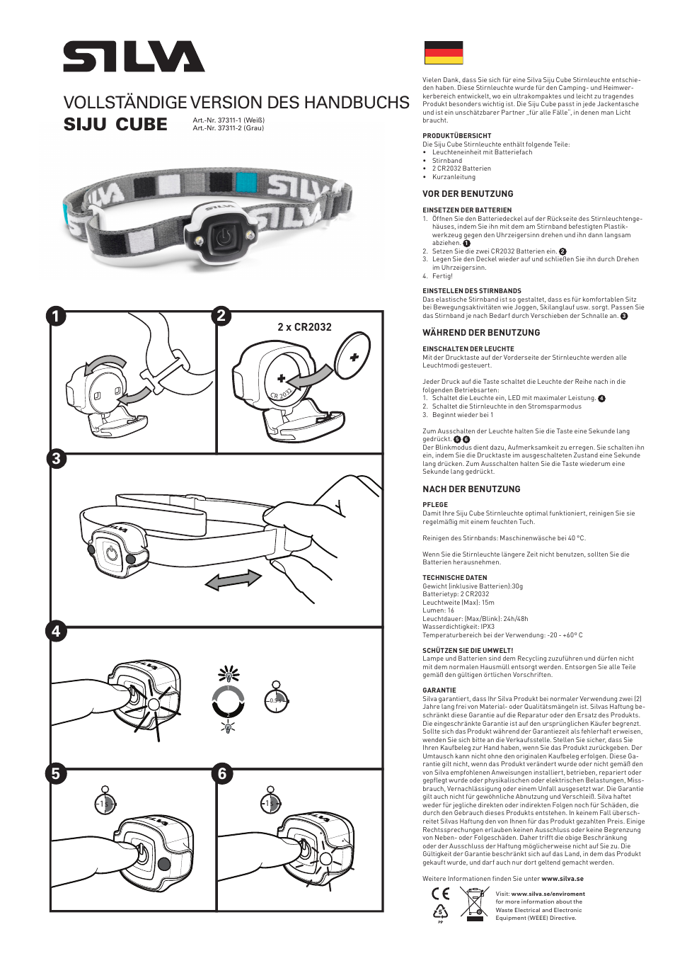 Vollständige version des handbuchs siju, Cube | SILVA Siju Cube User Manual | Page 6 / 12