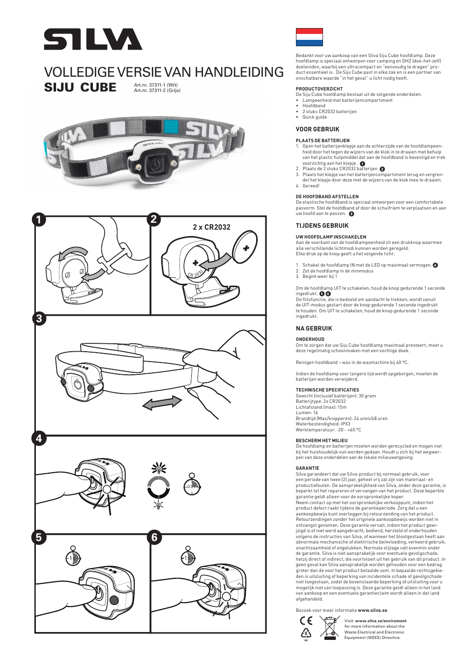Volledige versie van handleiding, Siju, Cube | SILVA Siju Cube User Manual | Page 9 / 12
