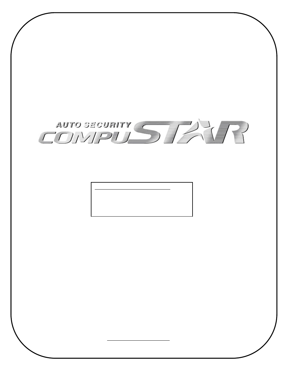 CompuSTAR CM1000-K User Manual | 9 pages