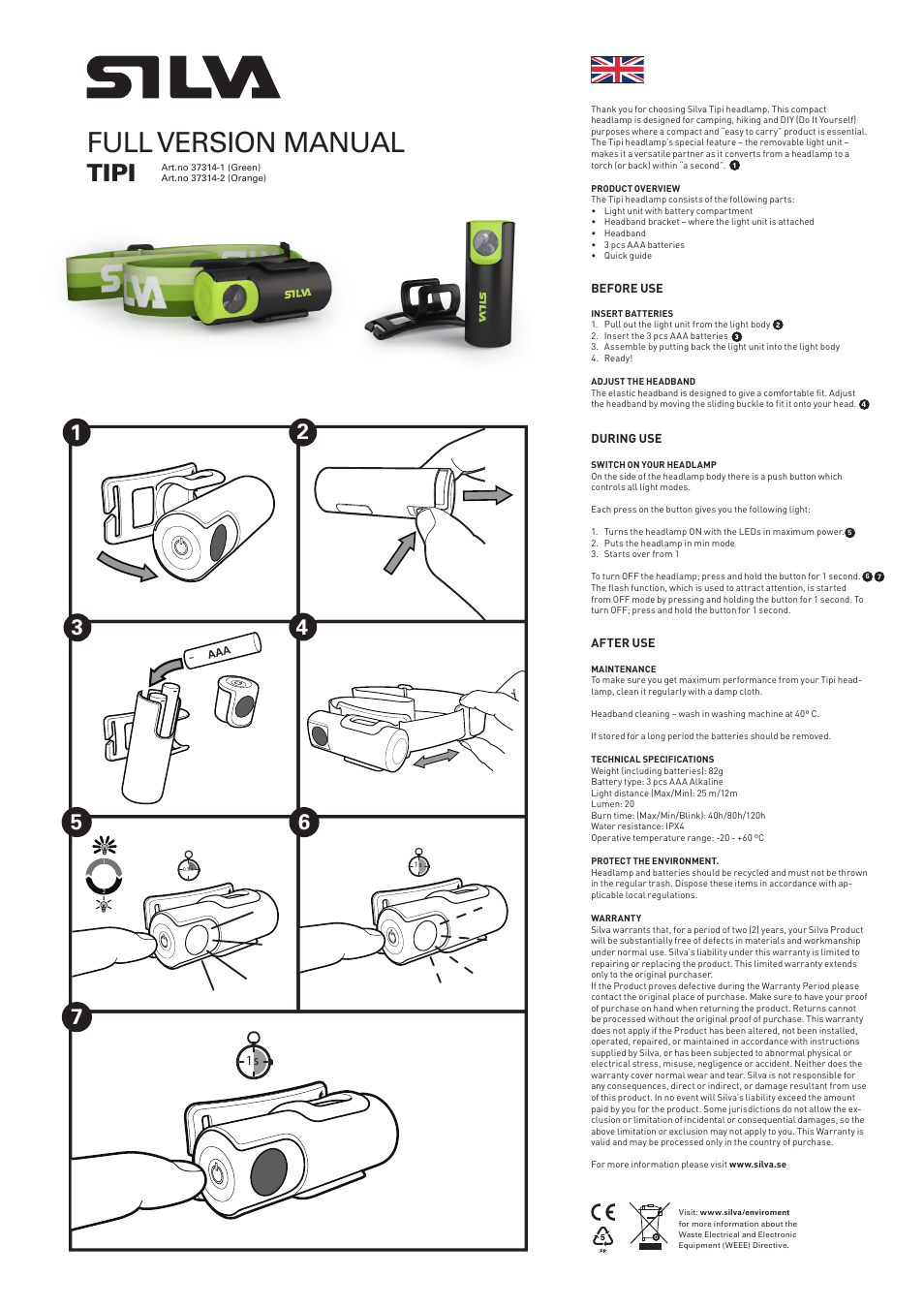 SILVA Tipi User Manual | 12 pages