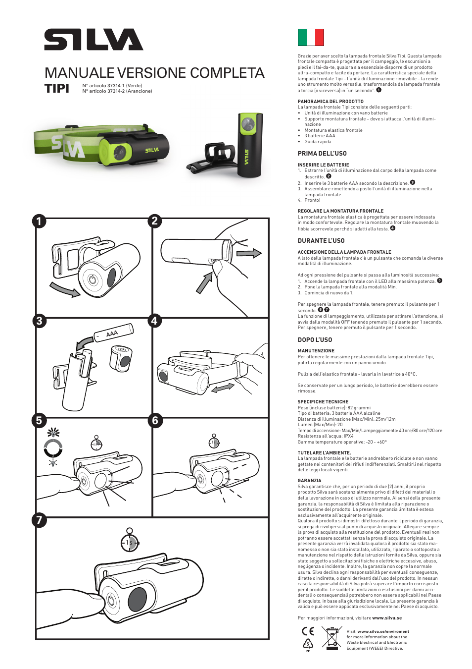 Manuale versione completa, Tipi | SILVA Tipi User Manual | Page 10 / 12