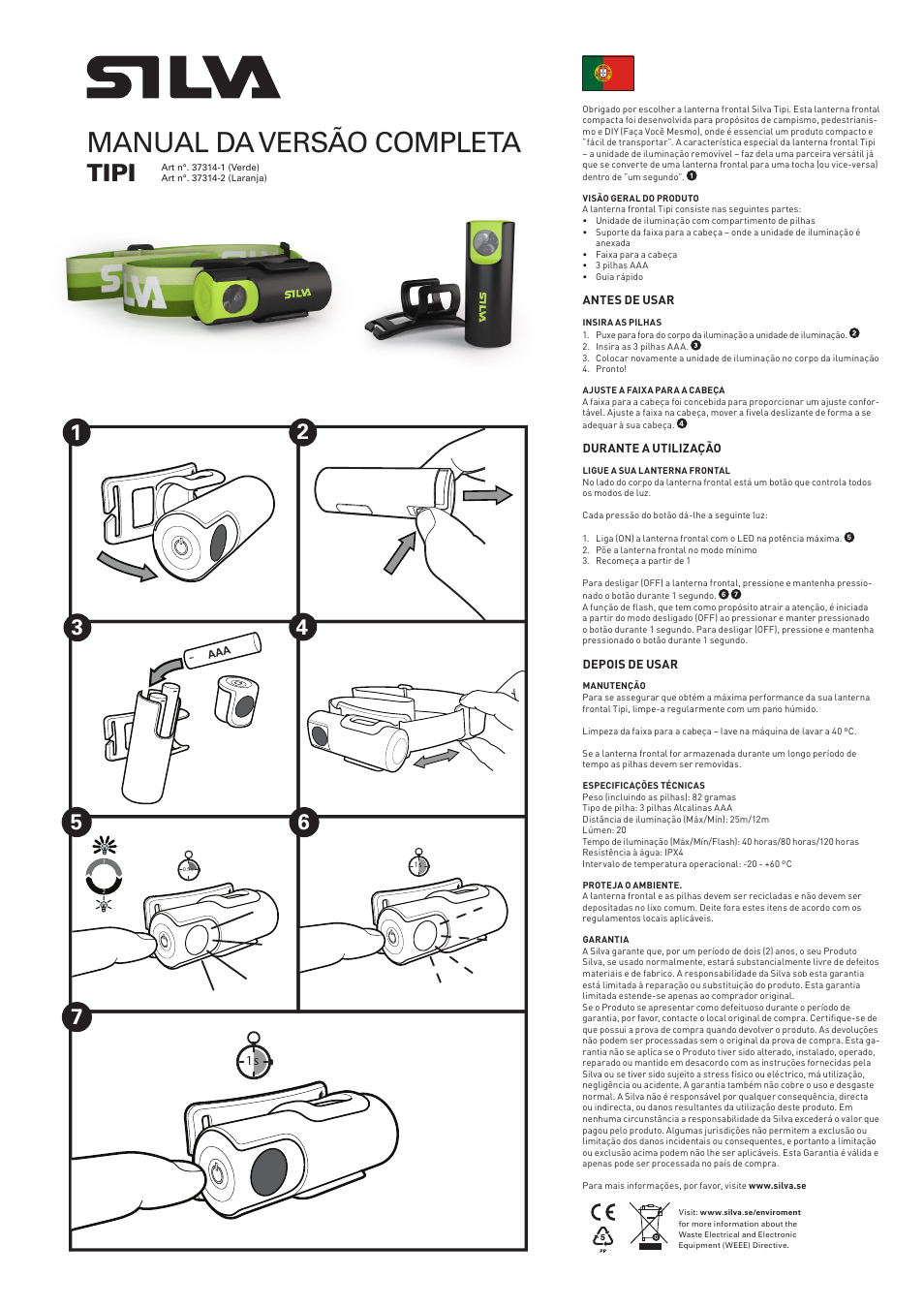 Manual da versão completa, Tipi | SILVA Tipi User Manual | Page 5 / 12