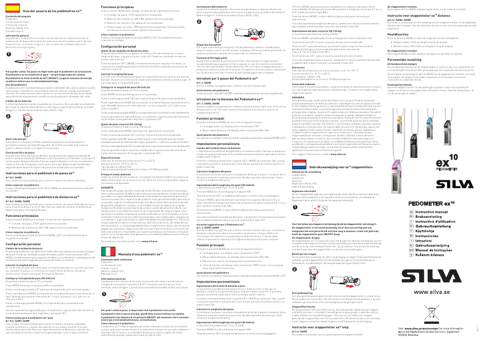 SILVA ex10 Distance White User Manual | 4 pages