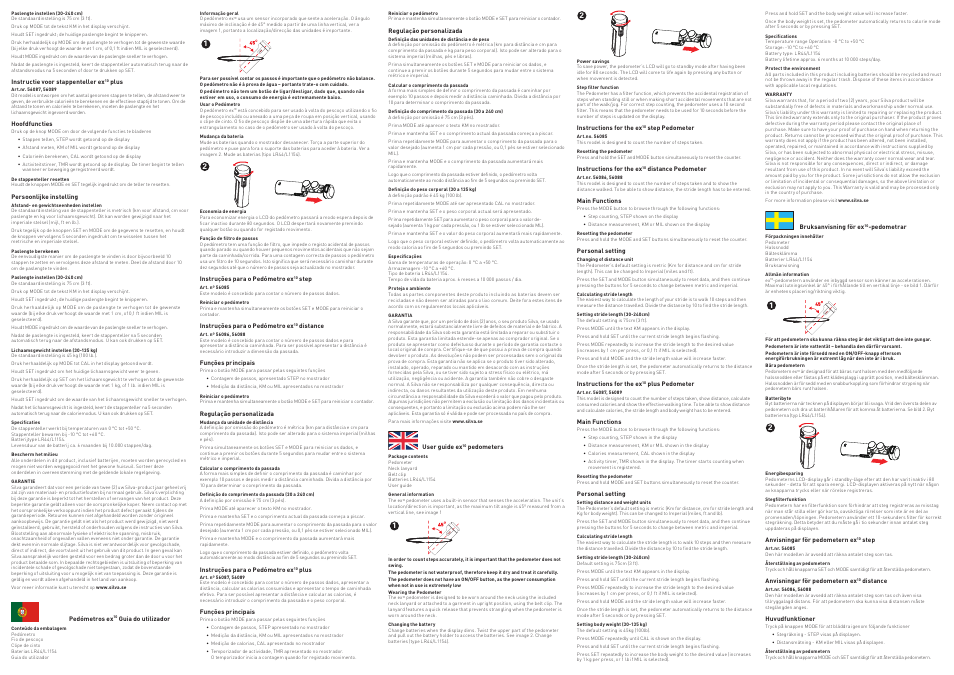 SILVA ex10 Distance White User Manual | Page 2 / 4