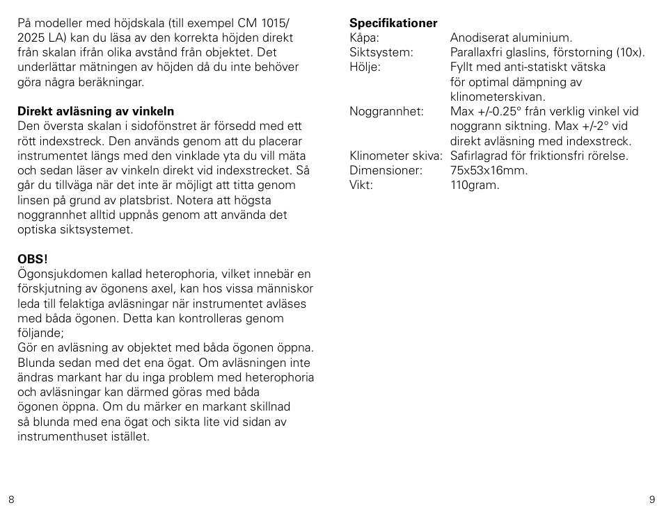 SILVA ClinoMaster User Manual | Page 5 / 12