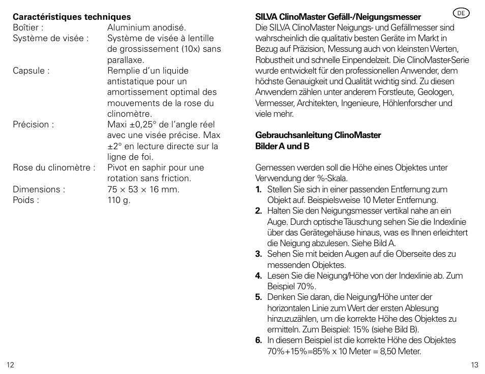 SILVA ClinoMaster User Manual | Page 7 / 12