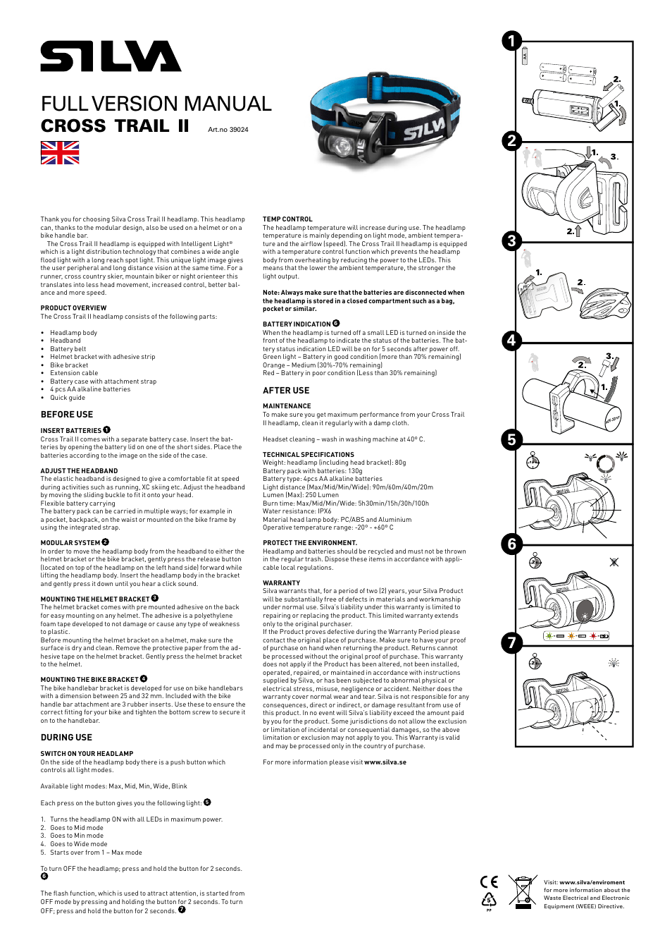 Full version manual, Cross, Trail | SILVA Cross Trail II User Manual | Page 2 / 13