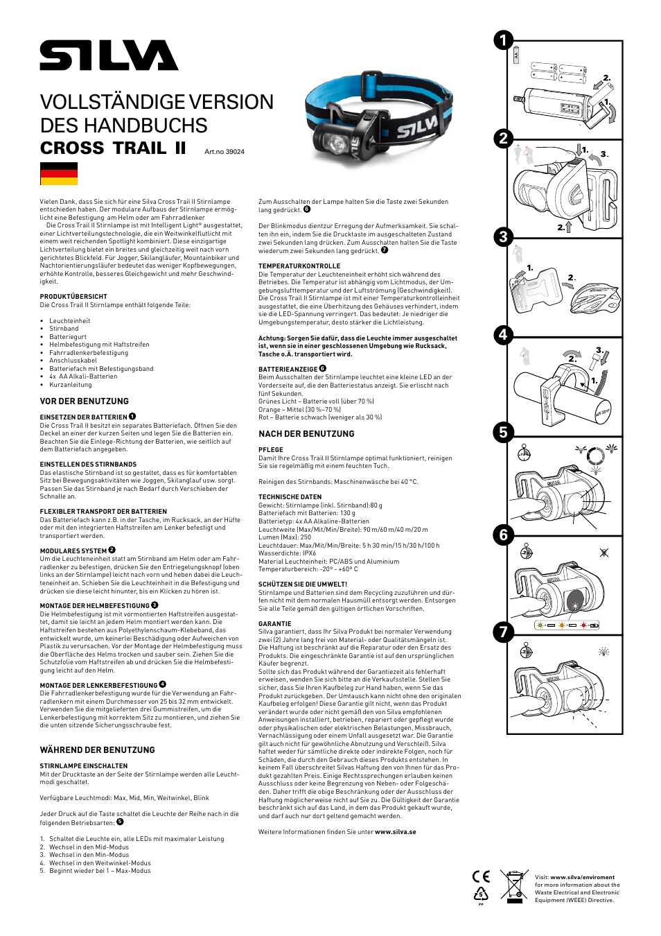 Vollständige version des handbuchs, Cross, Trail | SILVA Cross Trail II User Manual | Page 4 / 13