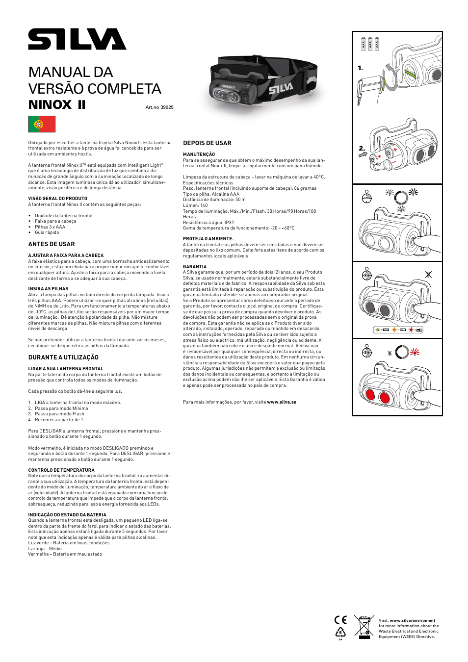 Manual da versão completa, Ninox | SILVA Ninox II User Manual | Page 10 / 13