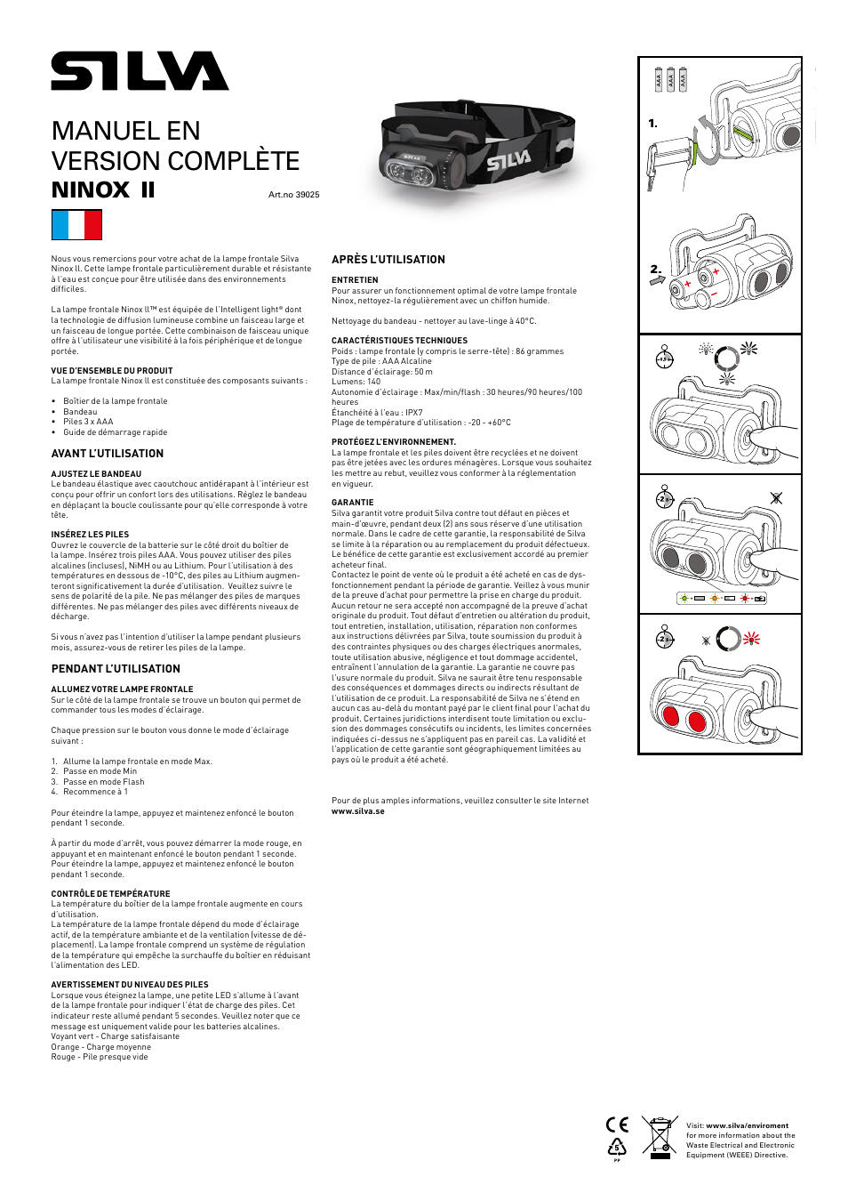 Manuel en version complète, Ninox | SILVA Ninox II User Manual | Page 6 / 13