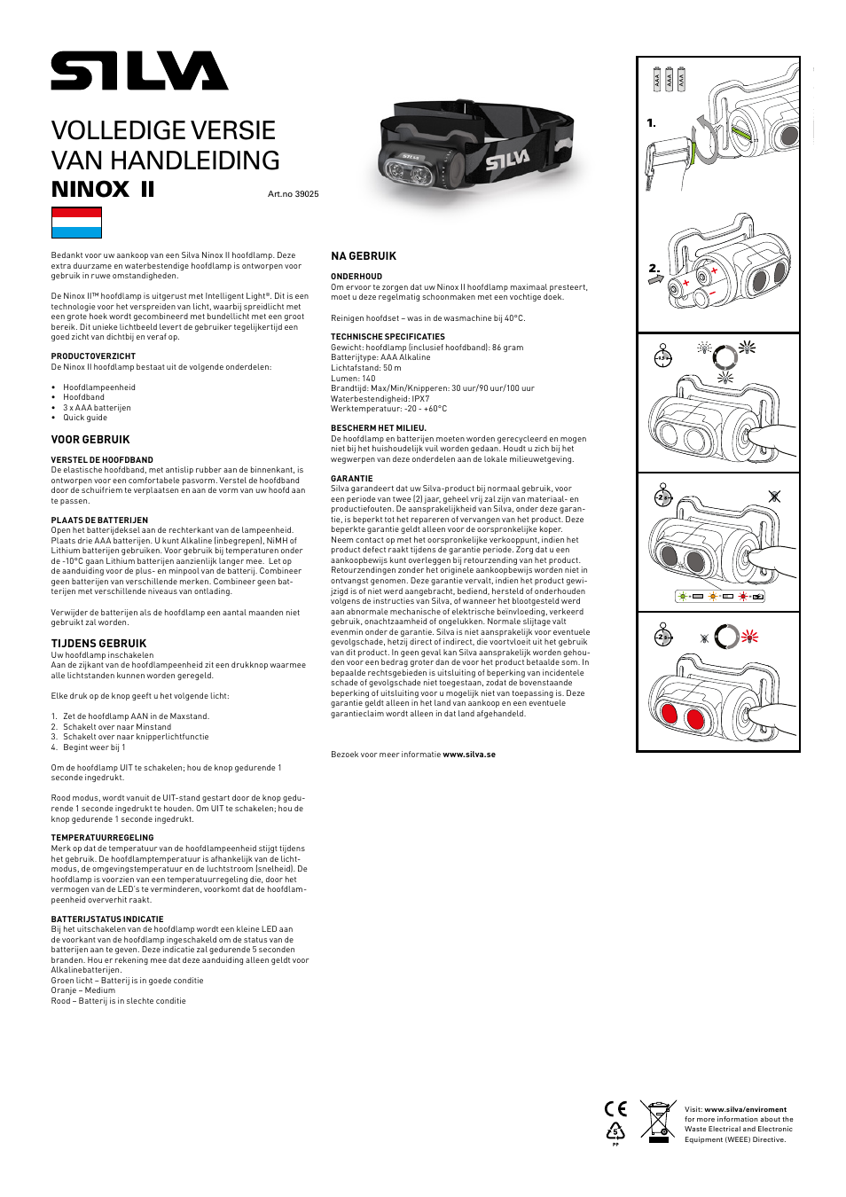 Volledige versie van handleiding, Ninox | SILVA Ninox II User Manual | Page 8 / 13