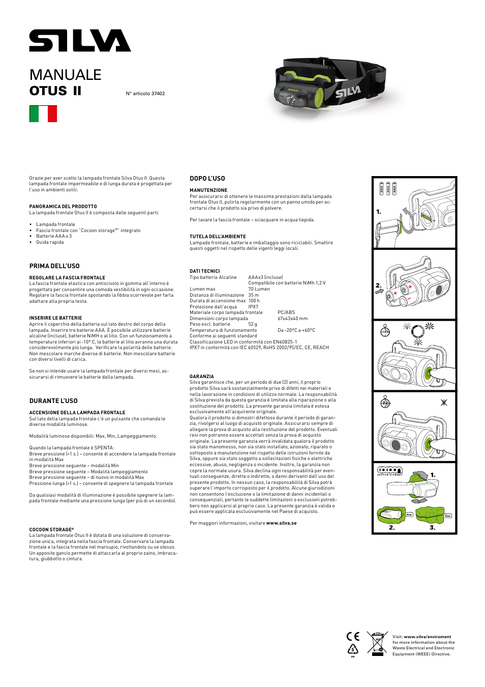 Manuale, Otus | SILVA Otus II User Manual | Page 7 / 13