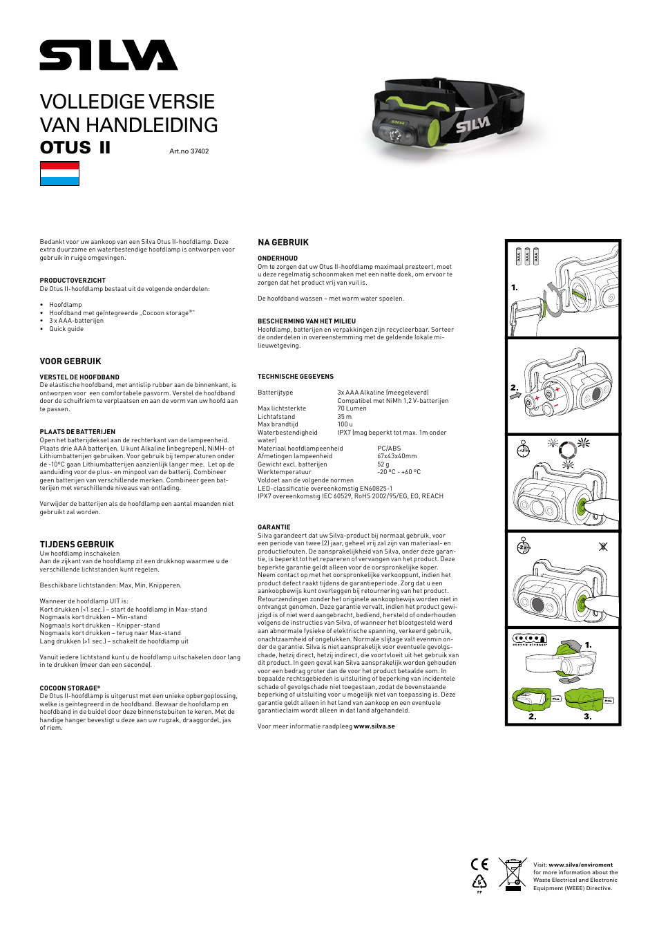Volledige versie van handleiding, Otus | SILVA Otus II User Manual | Page 8 / 13