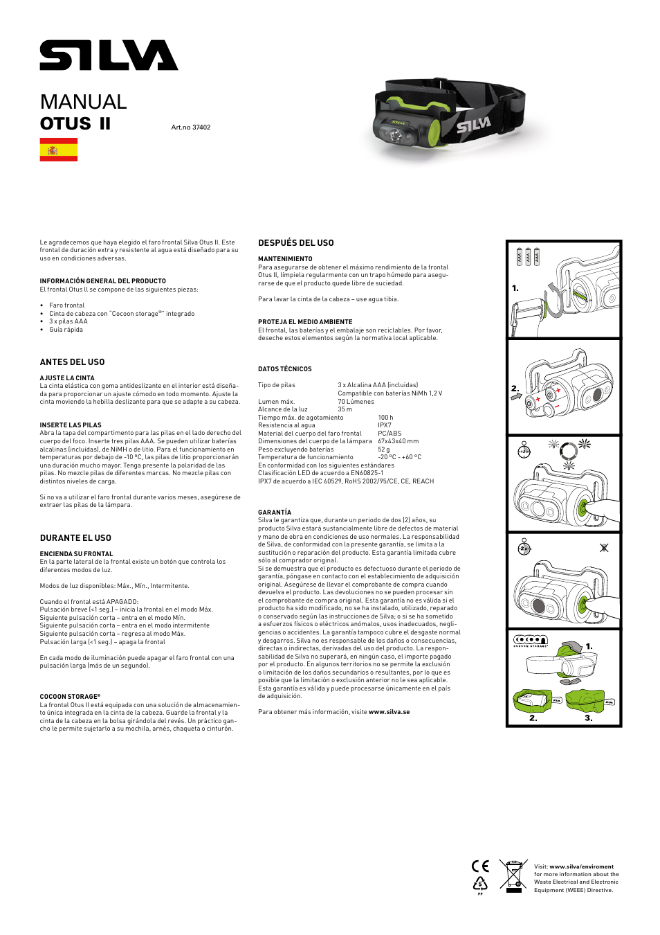 Manual, Otus | SILVA Otus II User Manual | Page 9 / 13