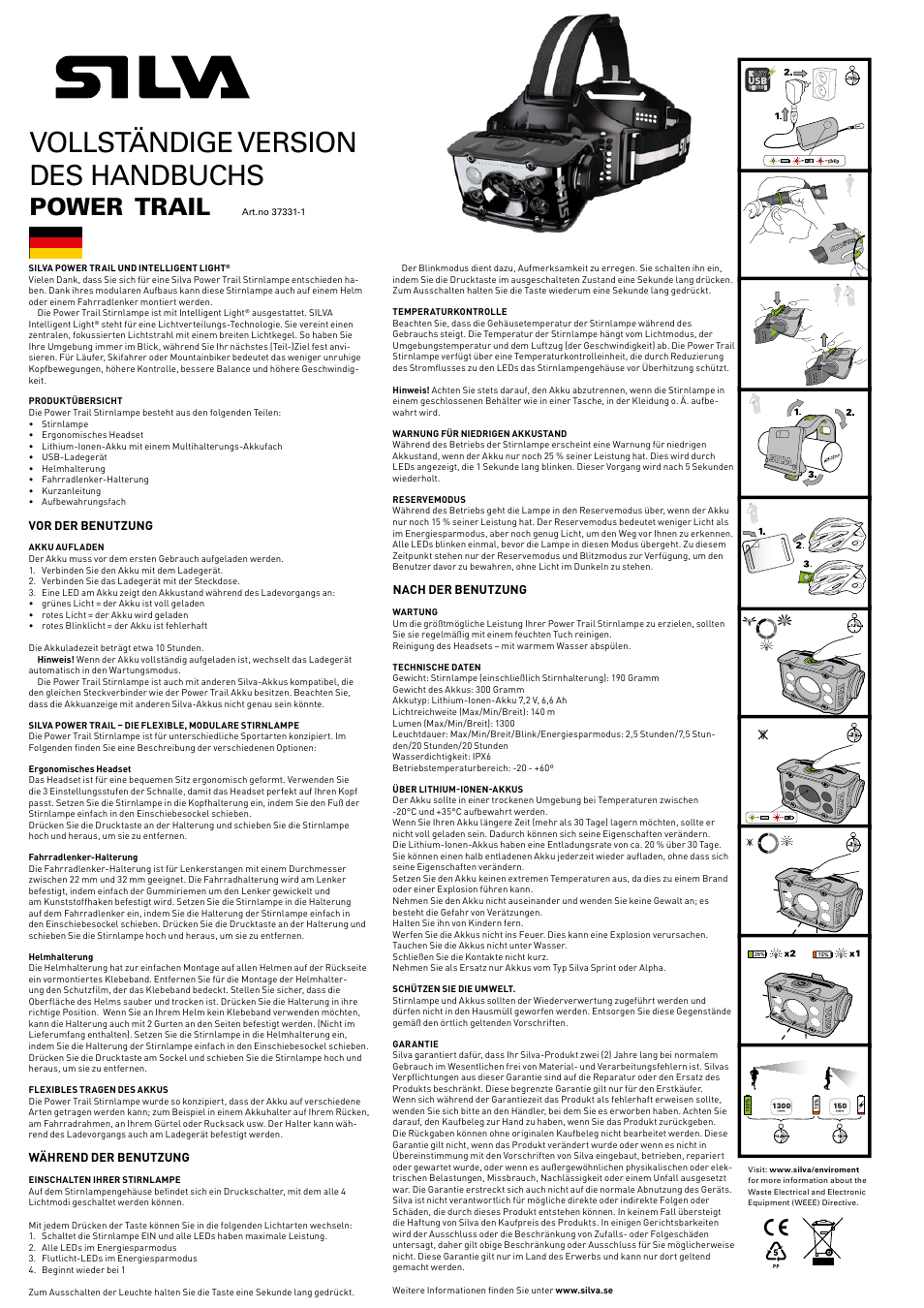 Vollständige version des handbuchs, Power, Trail | SILVA Power Trail User Manual | Page 4 / 13