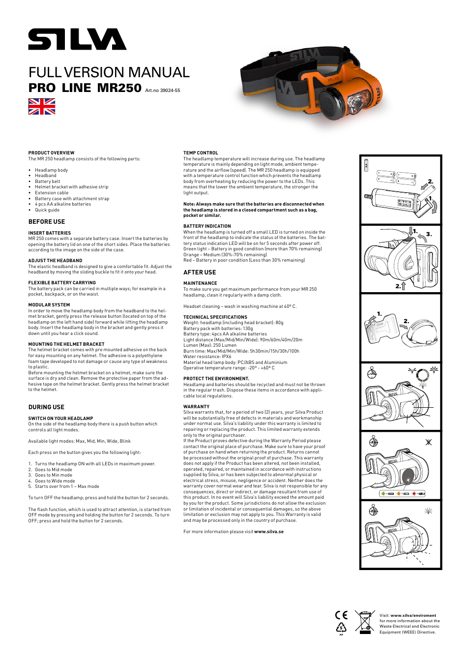 Full version manual, Line, Mr250 | SILVA MR250 User Manual | Page 2 / 13