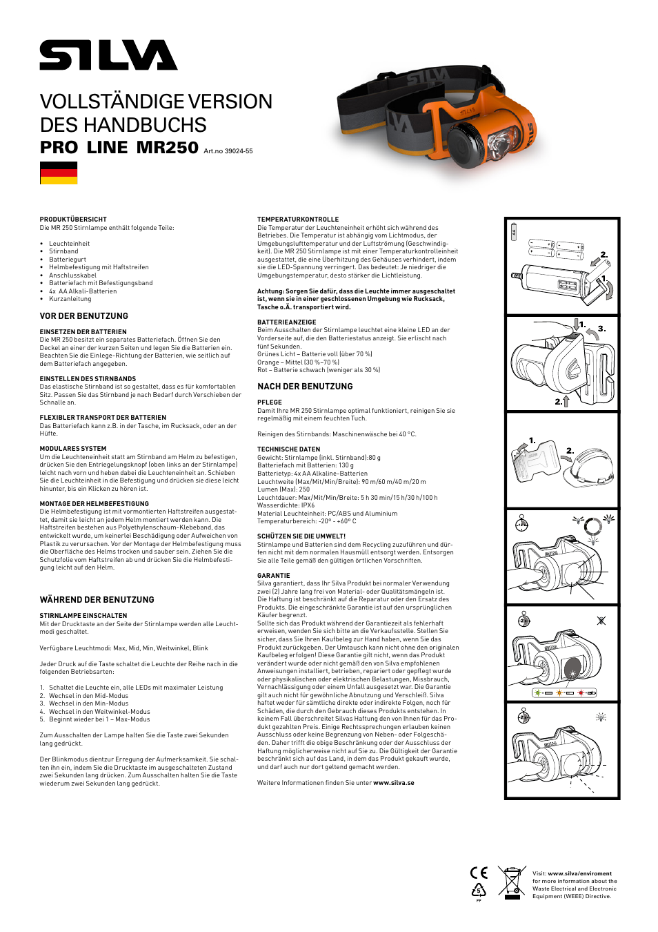 Vollständige version des handbuchs, Line, Mr250 | SILVA MR250 User Manual | Page 4 / 13