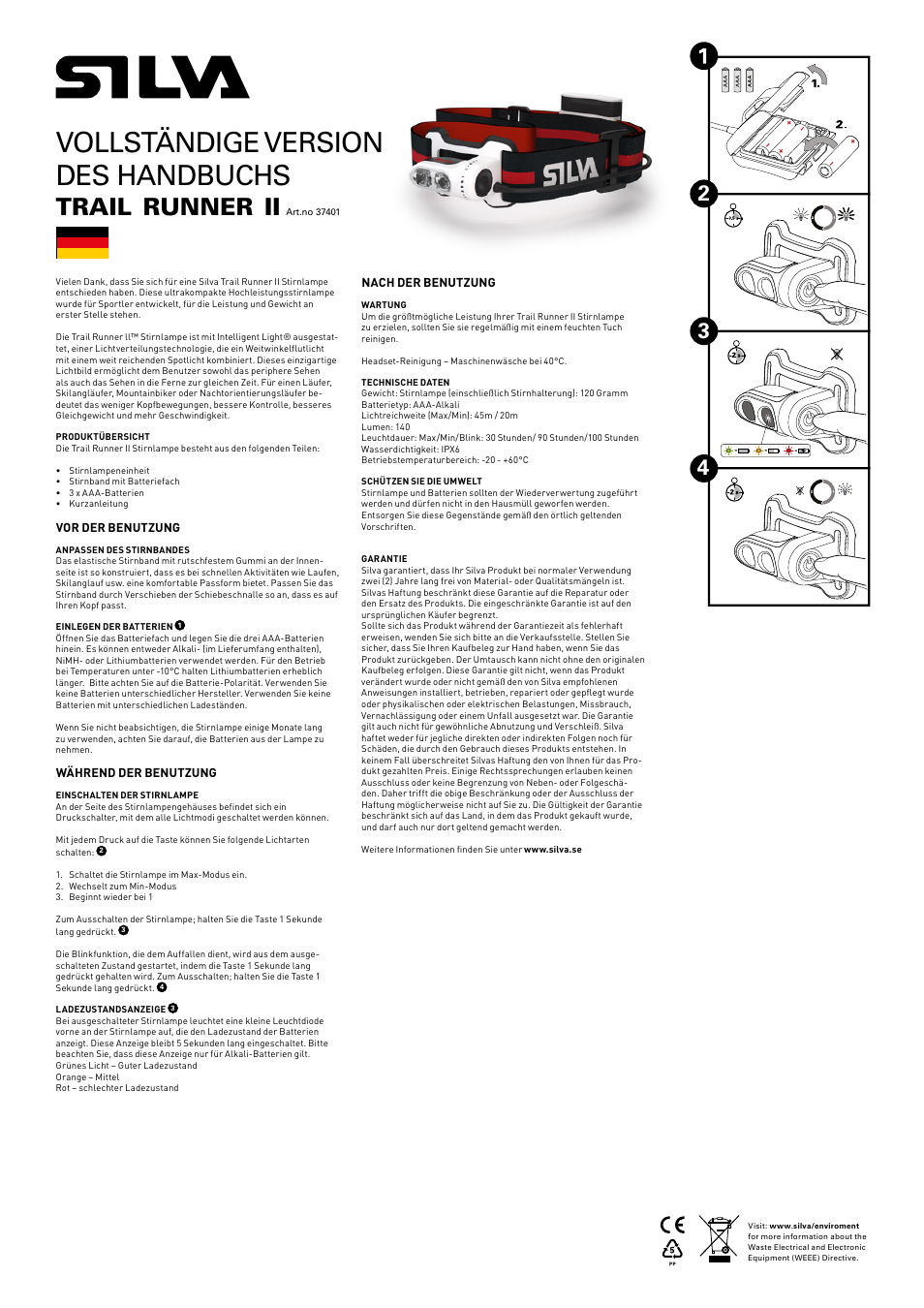 Vollständige version des handbuchs, Trail, Runner | SILVA Trail Runner II User Manual | Page 4 / 13