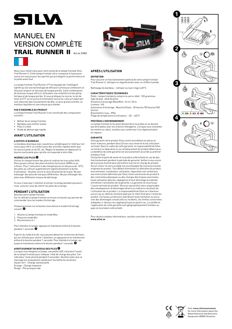 Manuel en version complète, Trail, Runner | SILVA Trail Runner II User Manual | Page 6 / 13
