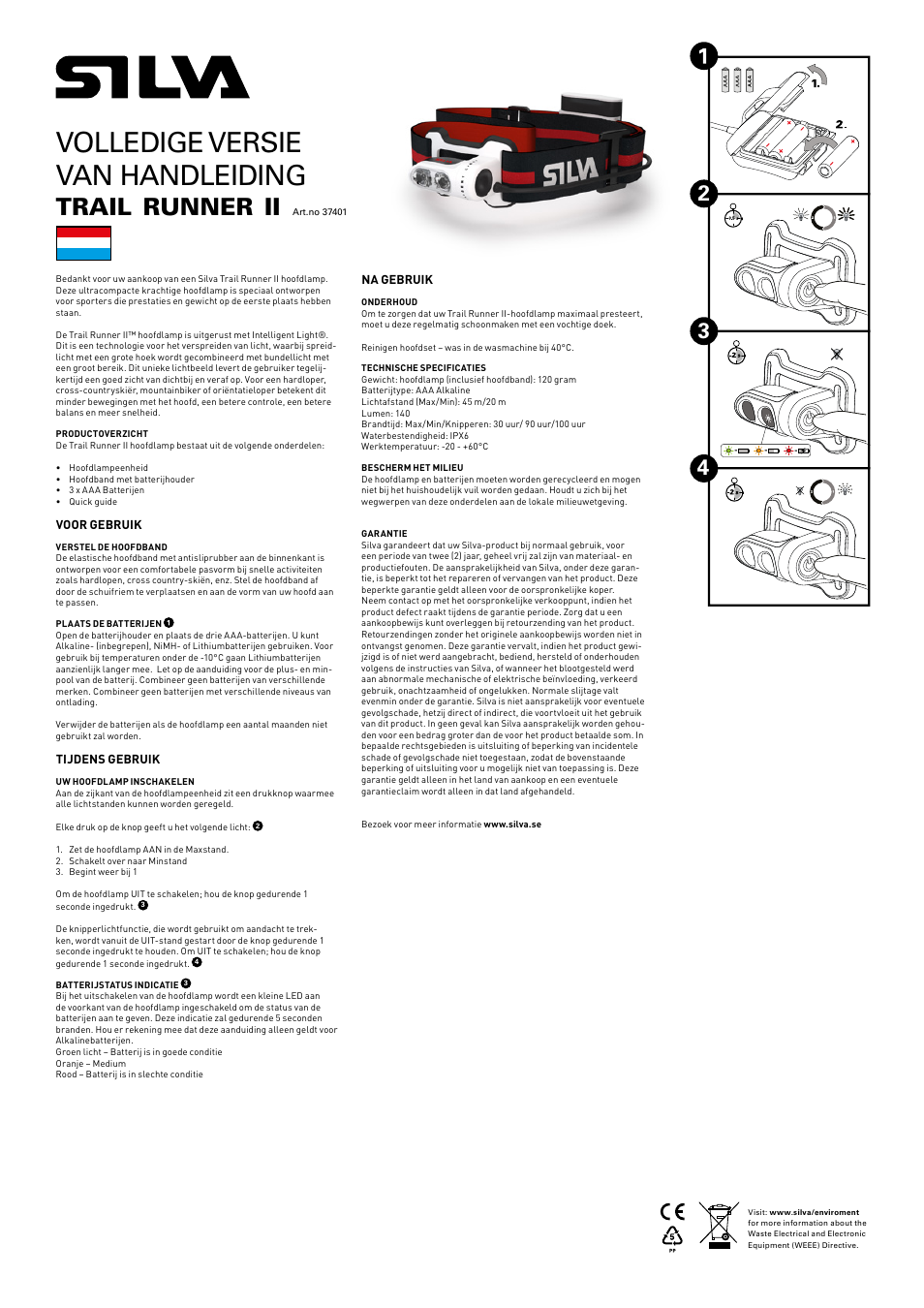 Volledige versie van handleiding, Trail, Runner | SILVA Trail Runner II User Manual | Page 8 / 13