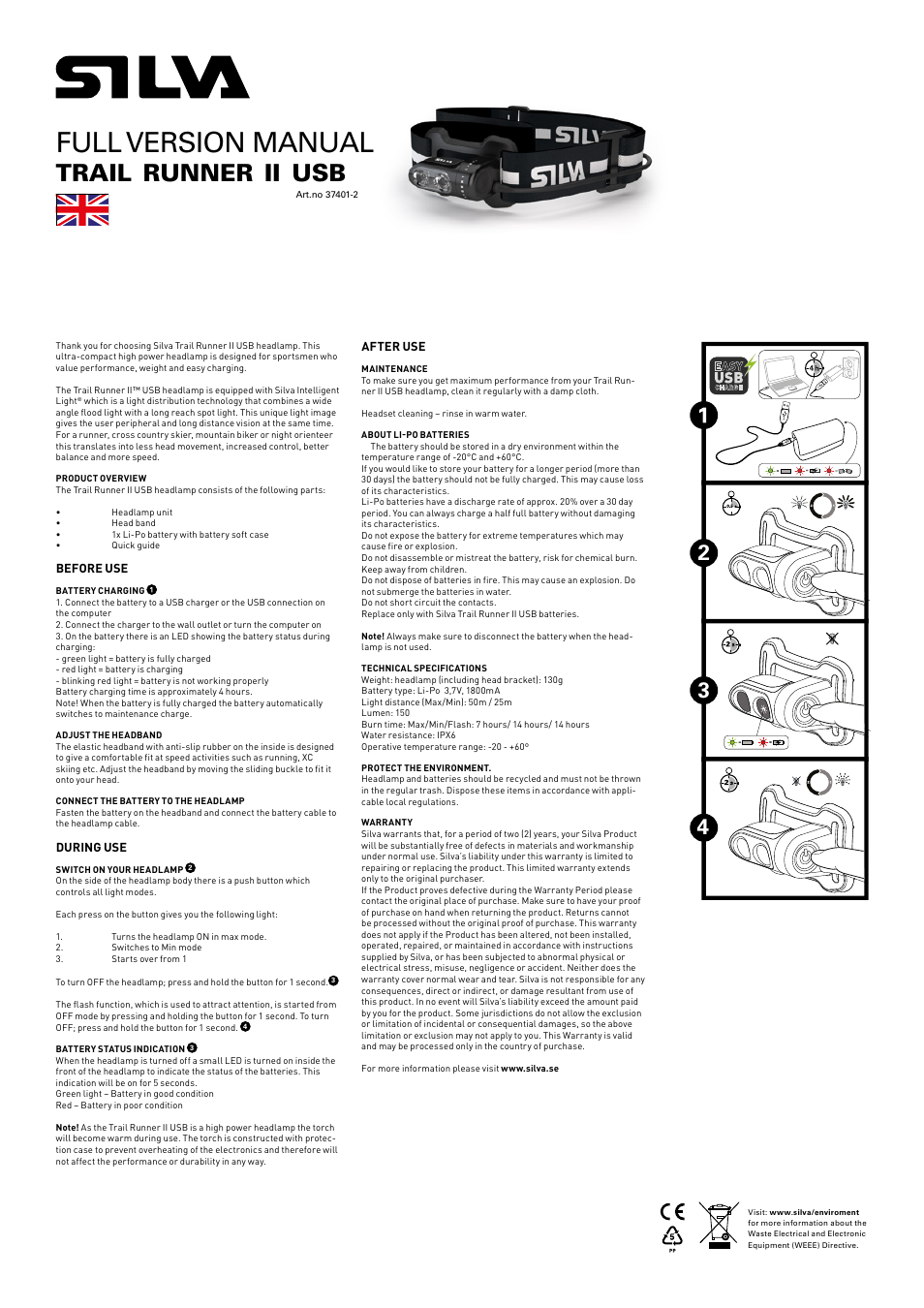 Full version manual, Trail, Runner | SILVA Trail Runner II USB User Manual | Page 2 / 13
