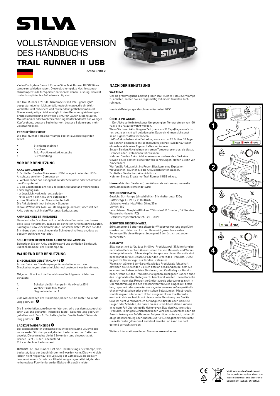 Vollständige version des handbuchs, Trail, Runner | SILVA Trail Runner II USB User Manual | Page 4 / 13