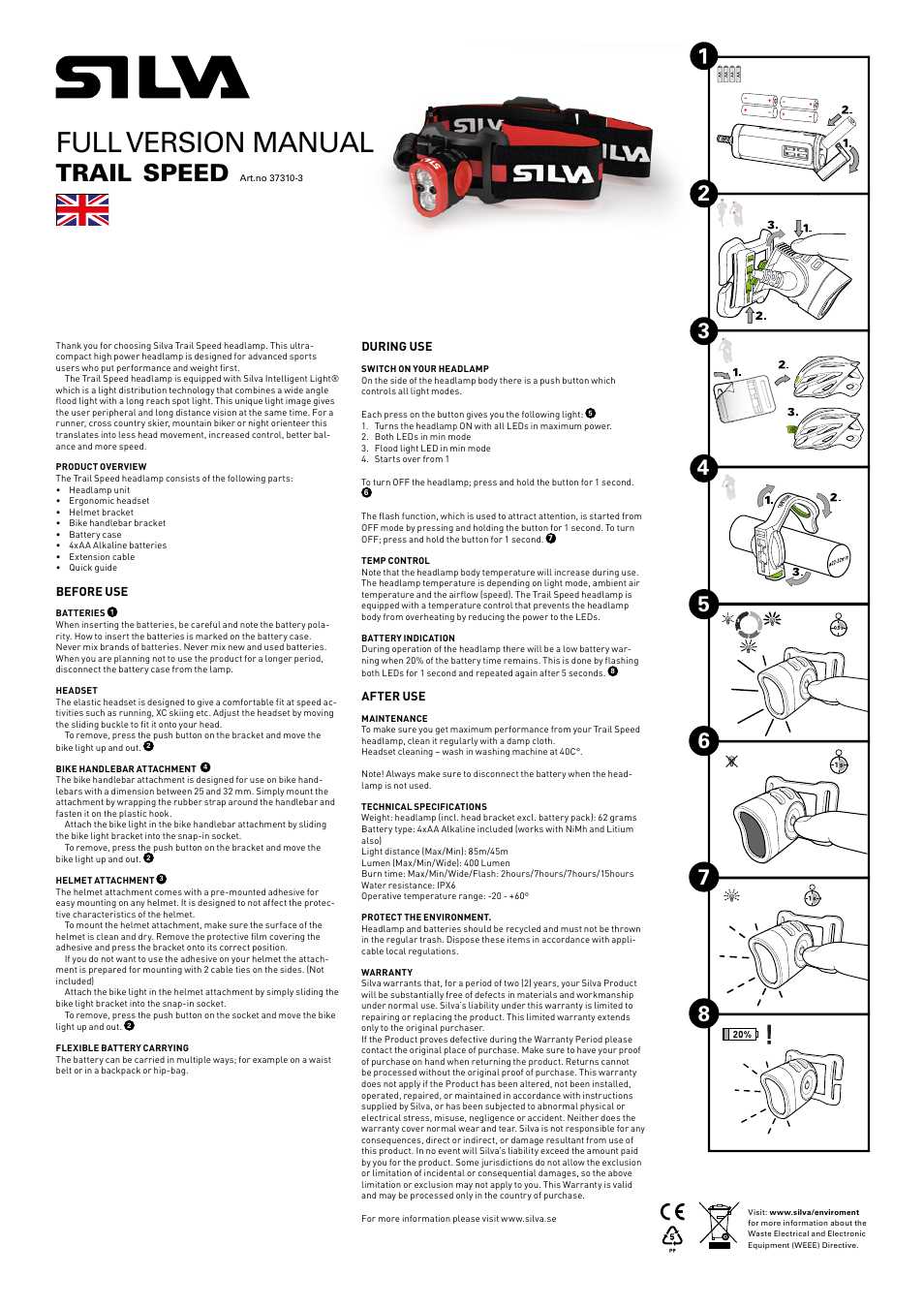 Full version manual, Trail, Speed | SILVA Trail Speed User Manual | Page 2 / 13