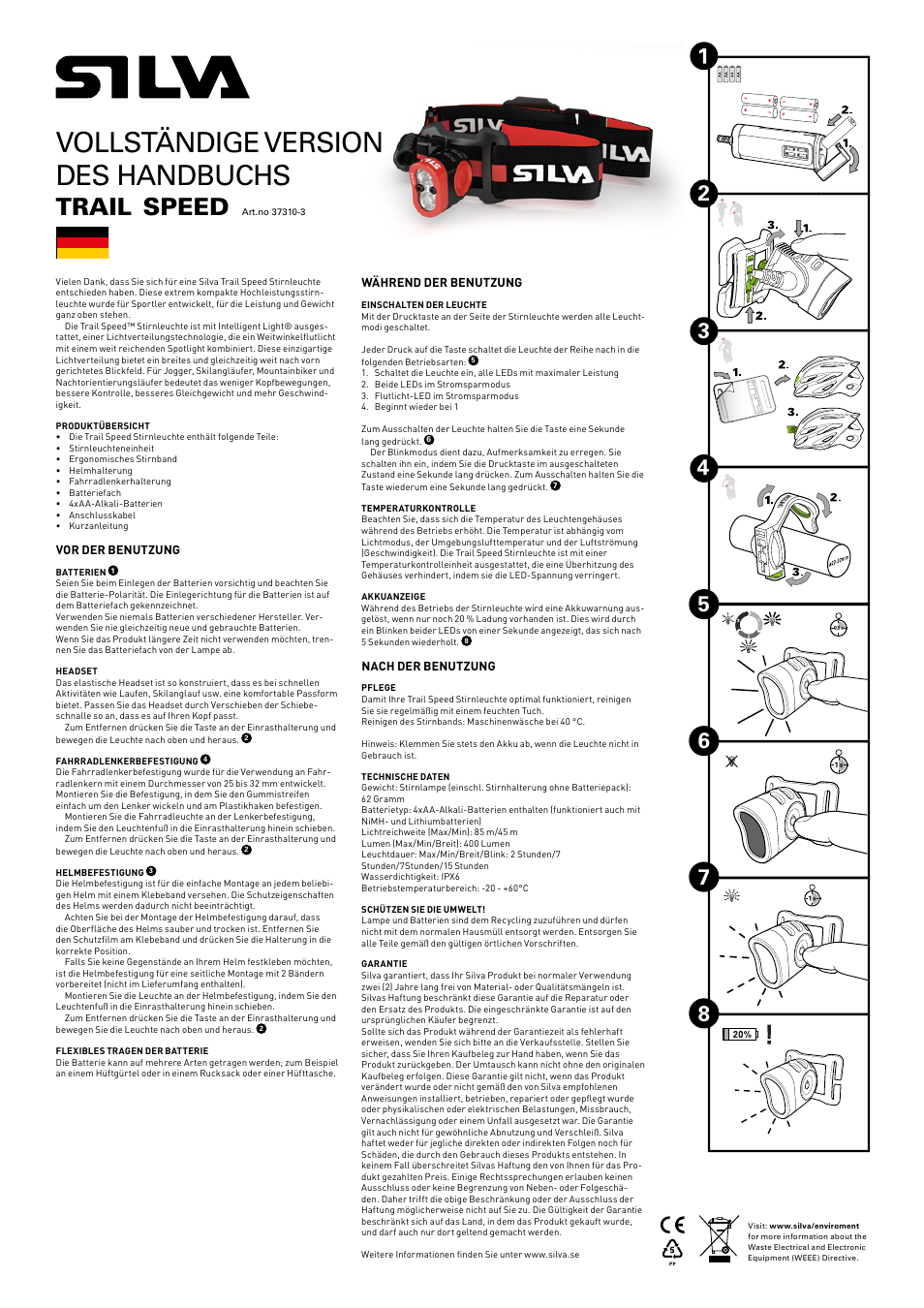 Vollständige version des handbuchs, Trail, Speed | SILVA Trail Speed User Manual | Page 4 / 13