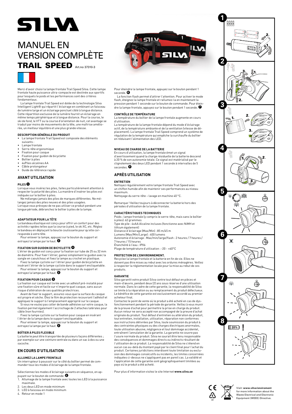 Manuel en version complète, Trail, Speed | SILVA Trail Speed User Manual | Page 6 / 13