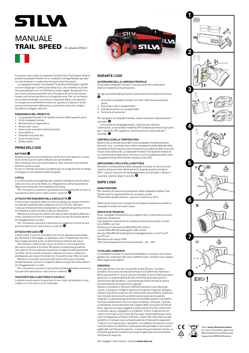 Manuale, Trail, Speed | SILVA Trail Speed User Manual | Page 7 / 13