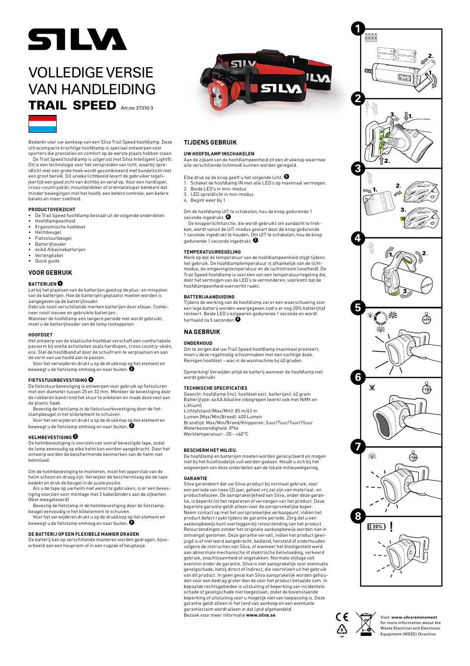 Volledige versie van handleiding, Trail, Speed | SILVA Trail Speed User Manual | Page 8 / 13