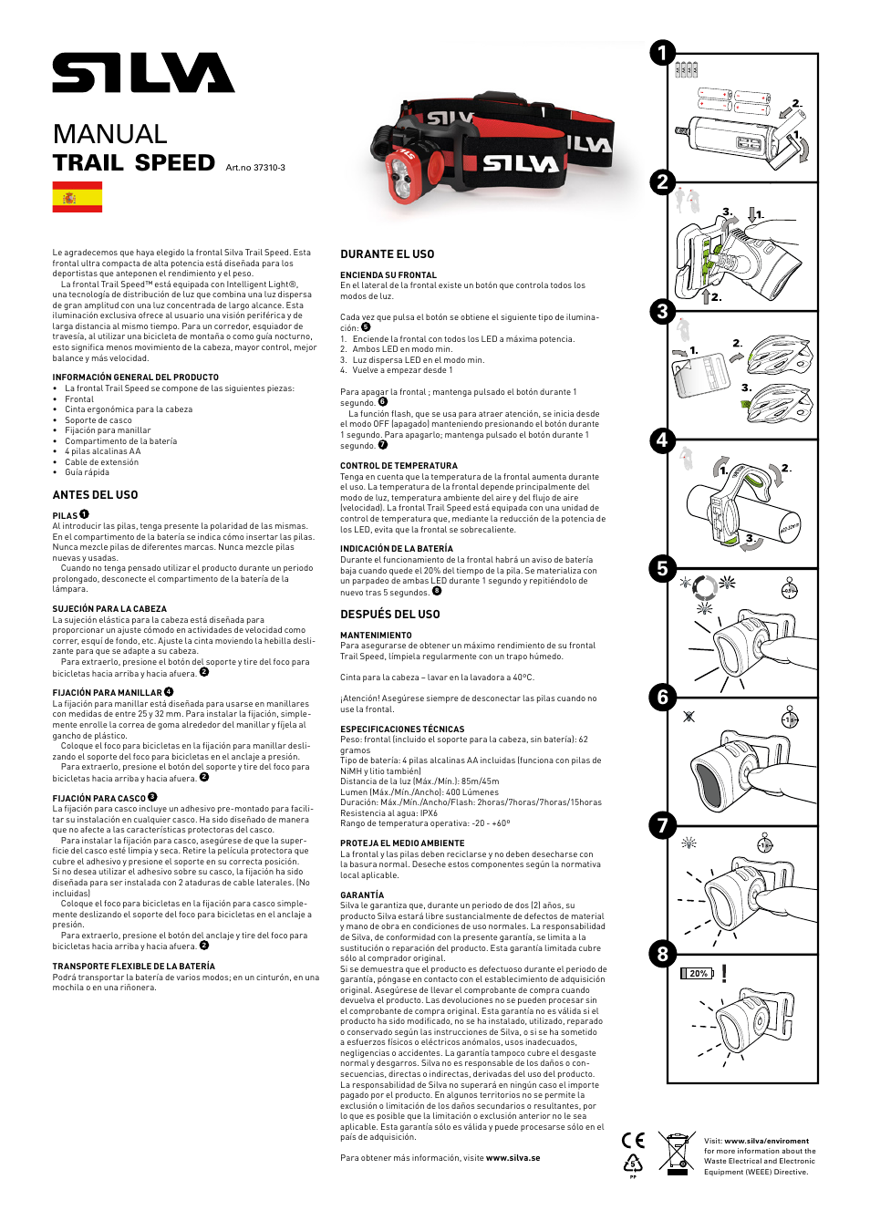 Manual, Trail, Speed | SILVA Trail Speed User Manual | Page 9 / 13