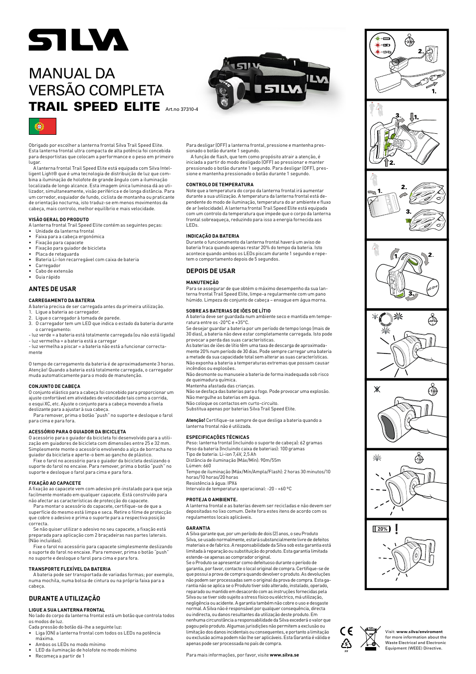 Manual da versão completa, Trail, Speed | Elite | SILVA Trail Speed Elite User Manual | Page 10 / 13